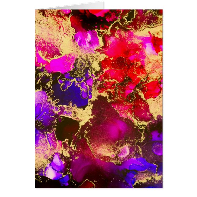 Fuchsia Stunning Alcohol Ink Painting (Front)
