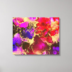 Fuchsia Stunning Alcohol Ink Painting Canvas Print