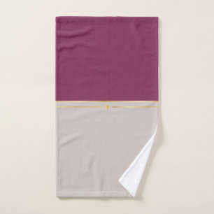 Fuchsia & Taupe Haven Hand Towel