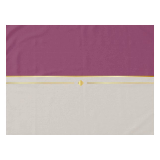 Fuchsia & Taupe Haven Tablecloth (Front (Horizontal))