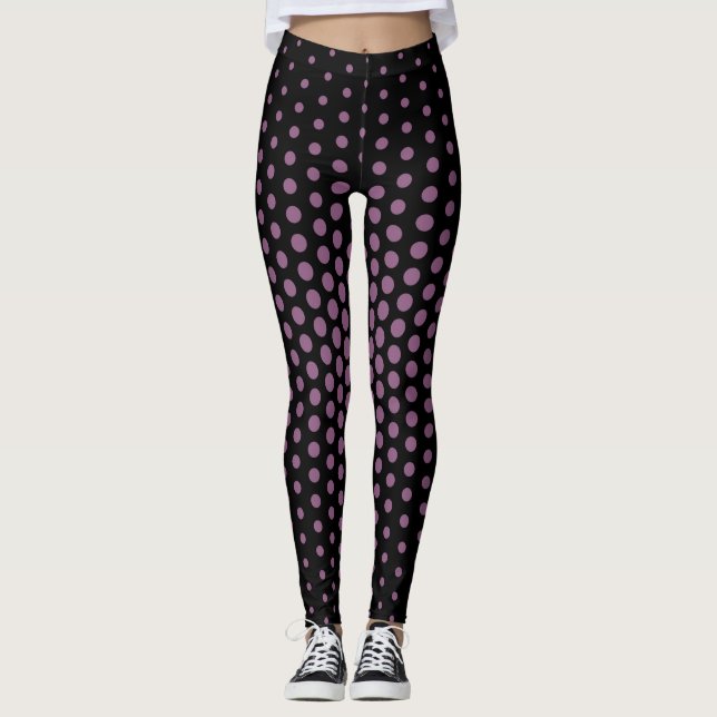Fuchsia Techno Dot Pattern Leggings (Front)