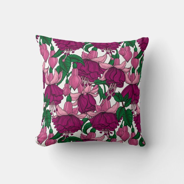 Fuchsia Throw Pillow (Front)