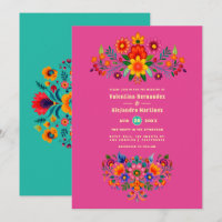 Fuchsia & Turquoise Folk Art Fiesta Wedding