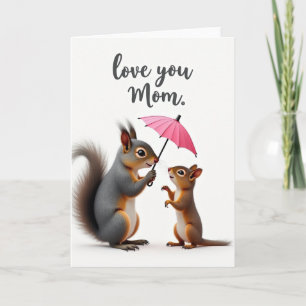 Fuchsia Umbrella Mom Card