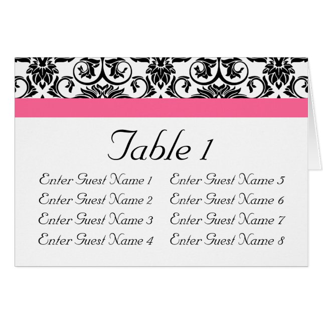 Fuchsia victorienne rose et blanc Damas (Devant horizontal)