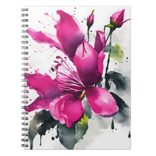 Fuchsia - Watercolor flowers Notebook