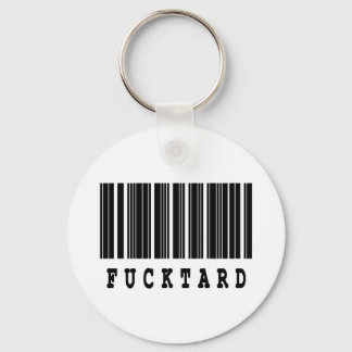 fucktard barcode design keychain