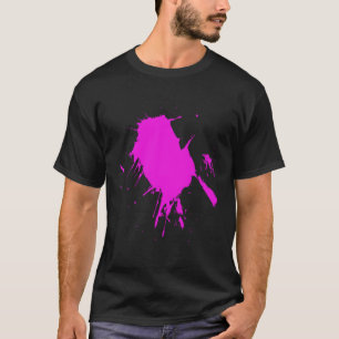 Fucsia Pink Stain Vibrant Colors Cute Rose T-Shirt
