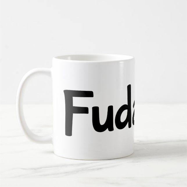 Fudanshi Simple Black Slogan Coffee Mug (Left)