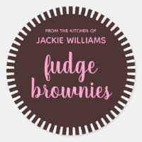 Fudge Brownies Bake Sale From the Kitchen Of Label