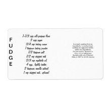 Fudge Étiquettes