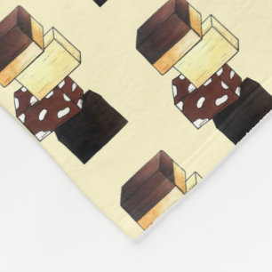 Fudge Stack Confection Confectionery Candy Sweets Fleece Blanket