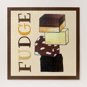 Fudge Stack Confection Confectionery Candy Sweets Jigsaw Puzzle