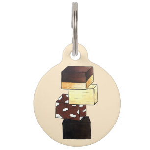 Fudge Stack Confection Confectionery Candy Sweets Pet Tag