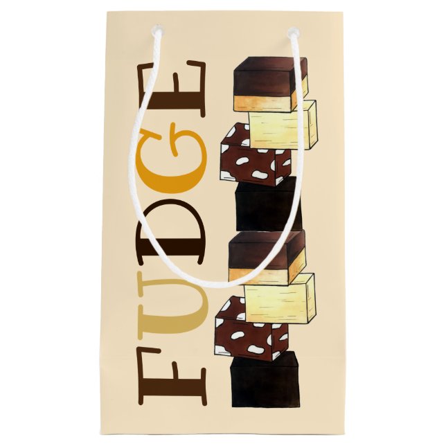 Fudge Stack Confection Confectionery Candy Sweets Small Gift Bag (Front)
