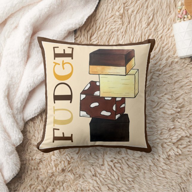 Fudge Stack Confection Confectionery Candy Sweets Throw Pillow (Blanket)
