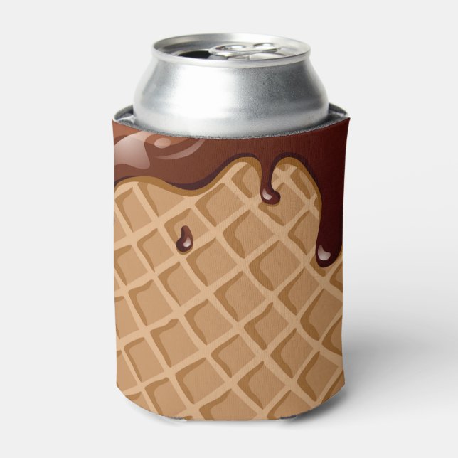 Fudge Waffle Cone Can Cooler (Can Front)