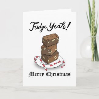 Fudge Yeah, Cheeky Adult Holiday Funny Christmas Card