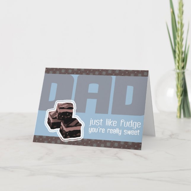 Fudging Father's Day or Dad's Birthday card (Front)