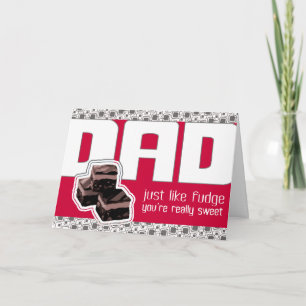 Fudging Father's Day or Dad's Birthday red card