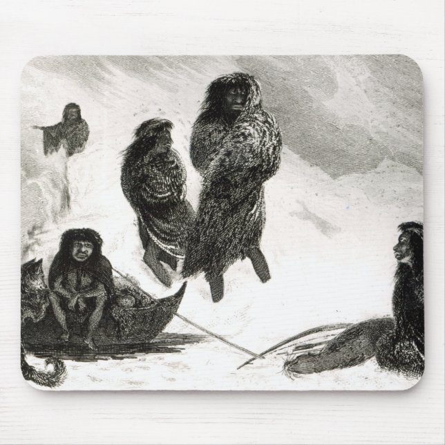 Fuegians going to trade in Zapallos Mouse Pad (Front)