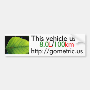 Fuel Efficiency Bumpersticker Bumper Sticker