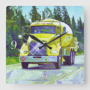 Fuel & Gas Tanker Truck Wall Clock
