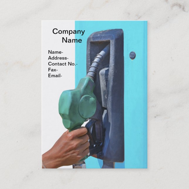 Fuel refilling business card (Front)