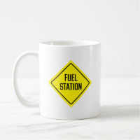 Fuel Station Road Sign | Classic Mug