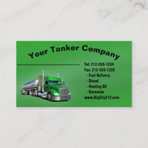 Fuel Tanker Trucking CUSTOMIZABLE Business Card