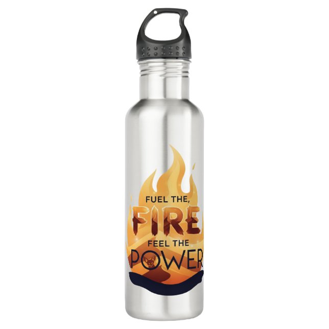 Fuel the Fire Feel the Power Motivational Tee 710 Ml Water Bottle (Front)