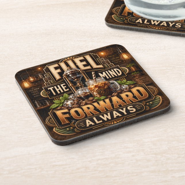 Fuel The Mind Forward Always Coaster (Left Side)