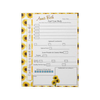 Fuel Your Body 6 Times Per Day Food Tracker Notepad