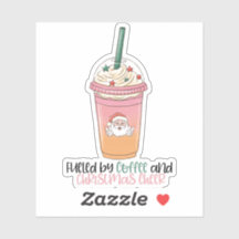 Fueled By Coffee and Christmas Cheer Sticker