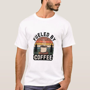 Fueled by Coffee Retro Camp T-Shirt