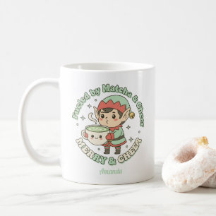 Fueled by Matcha & Cheer Christmas Elf Coffee Mug