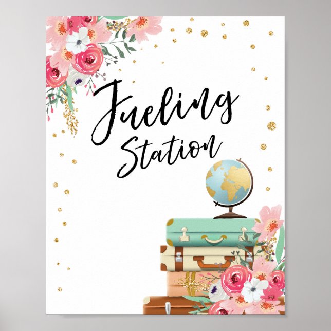 Fueling Station Bar sign Travel Shower Miss to Mrs (Front)