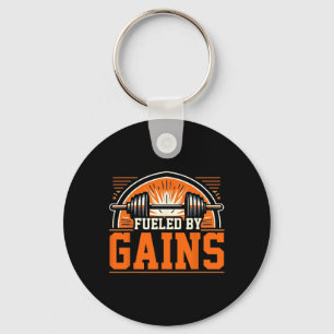 Fuelled 1 By Gain Bodybuilding Gym  Keychain