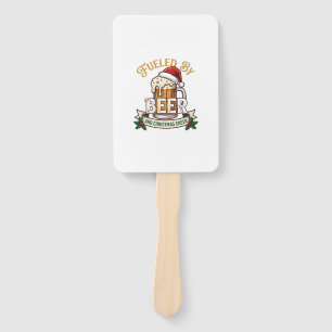 Fuelled Beer Christmas Cheer Mug Santa Hat Holly Hand Fan