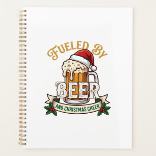 Fuelled Beer Christmas Cheer Mug Santa Hat Holly Planner
