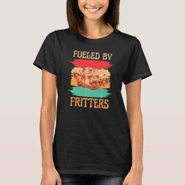 Fuelled By Apple Fritters  Retro Apple Fritter T-Shirt (Front)