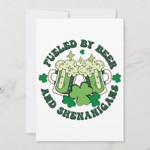 Fuelled By Beer And Shenanigans Invitation
