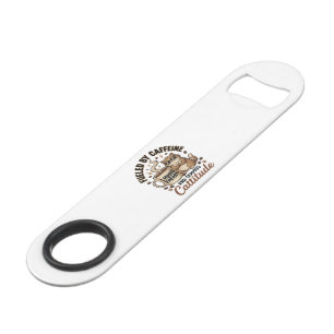 Fuelled by Caffeine and Serious Cattitude Funny Ca Bar Key