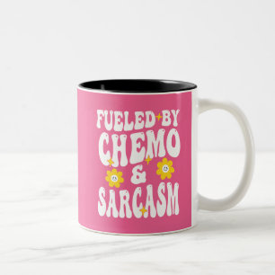 Fuelled by Chemo and Sarcasm Funny Chemotherapy Ca Two-Tone Coffee Mug