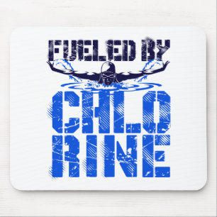 Fuelled by Chlorine Swimming Swimmer Pool Mouse Pad