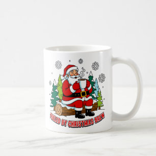 Fuelled by Christmas Brew Santa Art  Coffee Mug