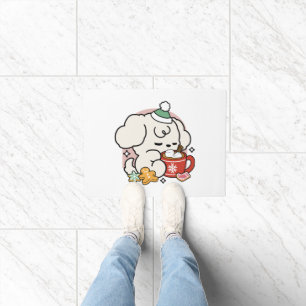 Fuelled by Cocoa and Puppy Dreams – Cute Winter Do Doormat