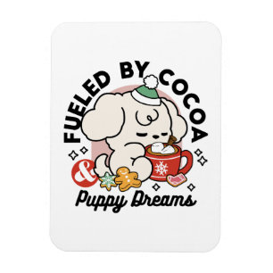 Fuelled by Cocoa and Puppy Dreams – Cute Winter Do Magnet