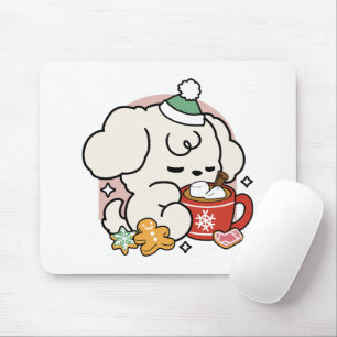 Fuelled by Cocoa and Puppy Dreams – Cute Winter Do Mouse Pad