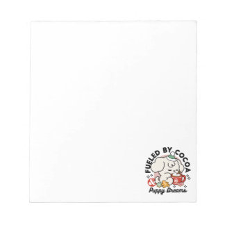 Fuelled by Cocoa and Puppy Dreams – Cute Winter Do Notepad